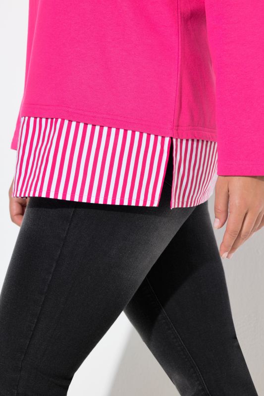 Суитчър с подгъв на риза