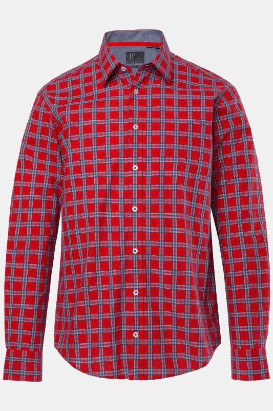 Риза с кариран принт