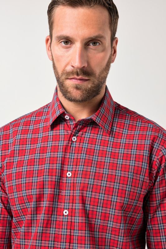 Риза с кариран принт