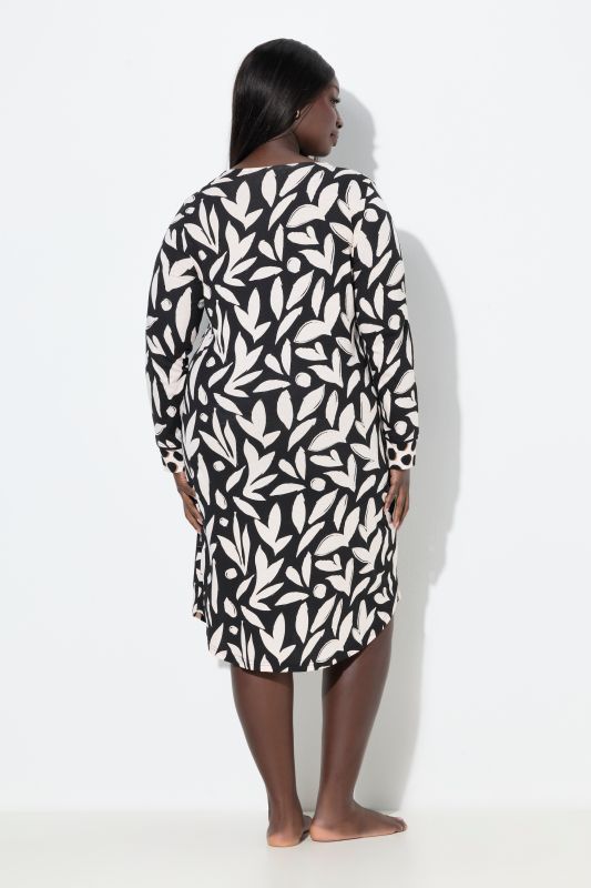 Нощница с принт на листа