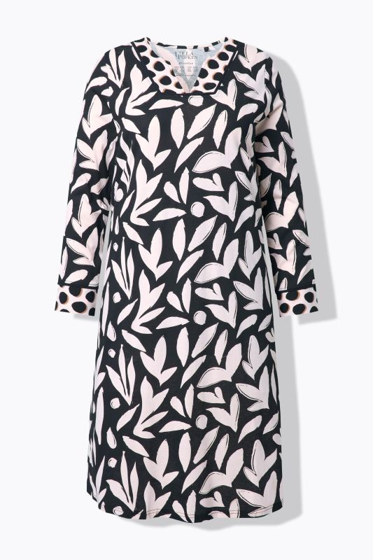 Нощница с принт на листа