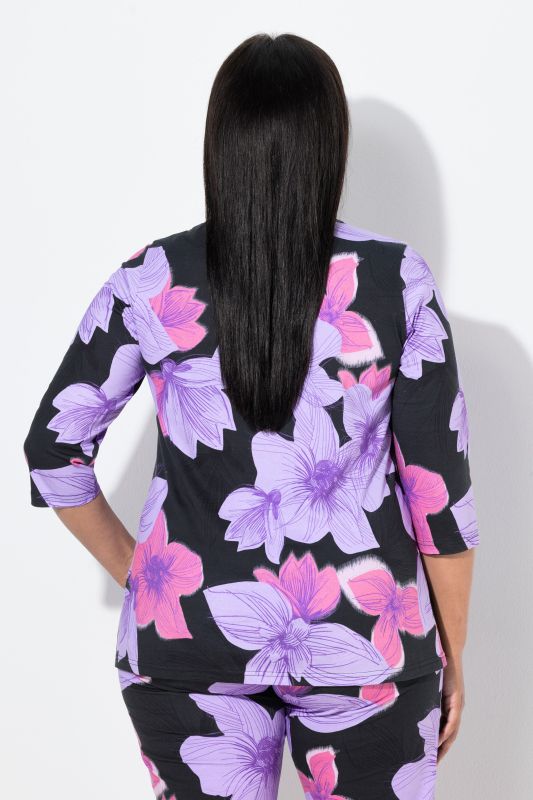 Тениска с пастелен флорален принт