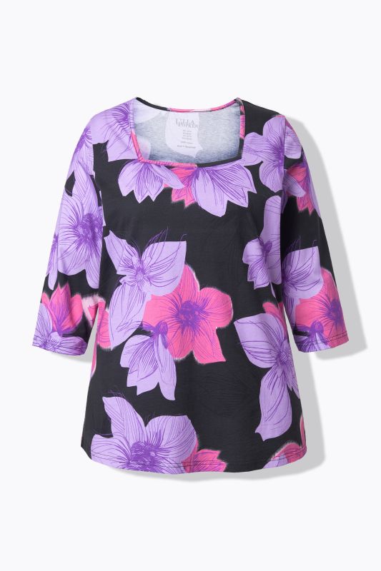 Тениска с пастелен флорален принт