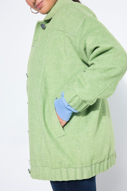 Wool-look blouson jacket