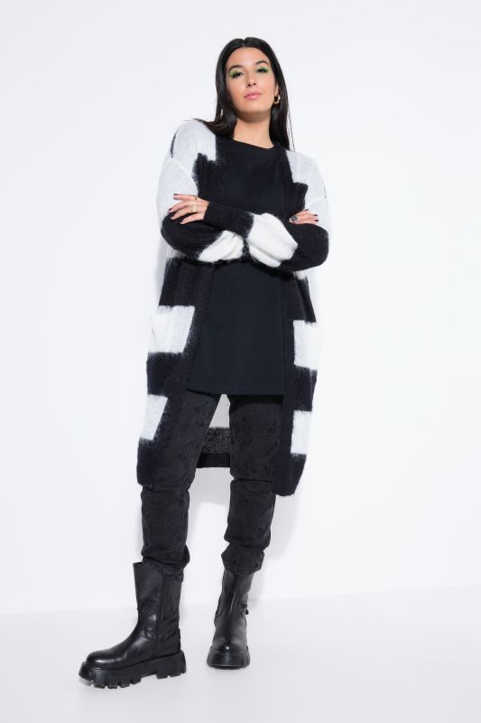 Жилетка дълга с райета