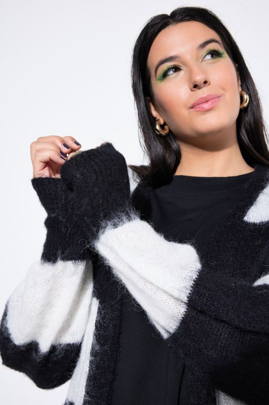 Жилетка дълга с райета