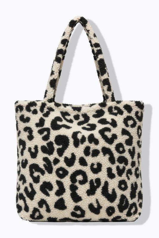 Leopard print teddy bag