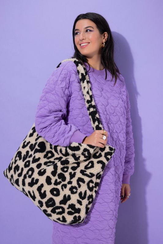 Leopard print teddy bag