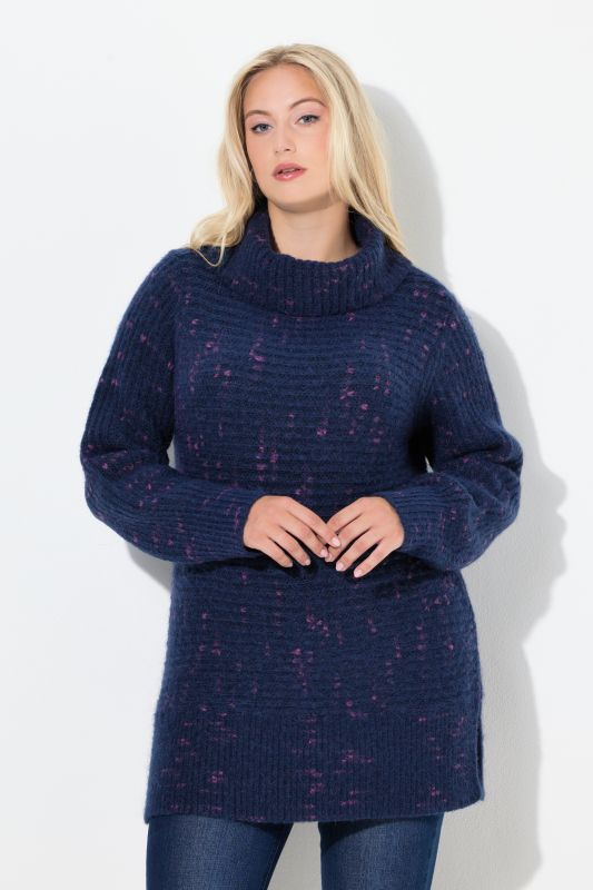 Space Yarn Oversized Turtleneck Sweater