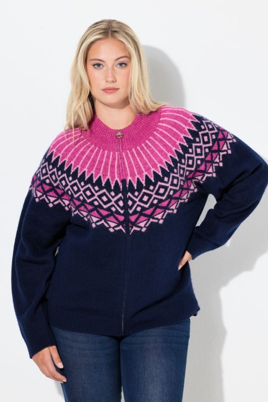 Жилетка плетена с алпийски райета