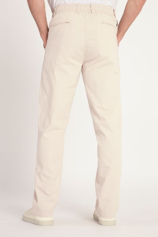Linen-effect trousers