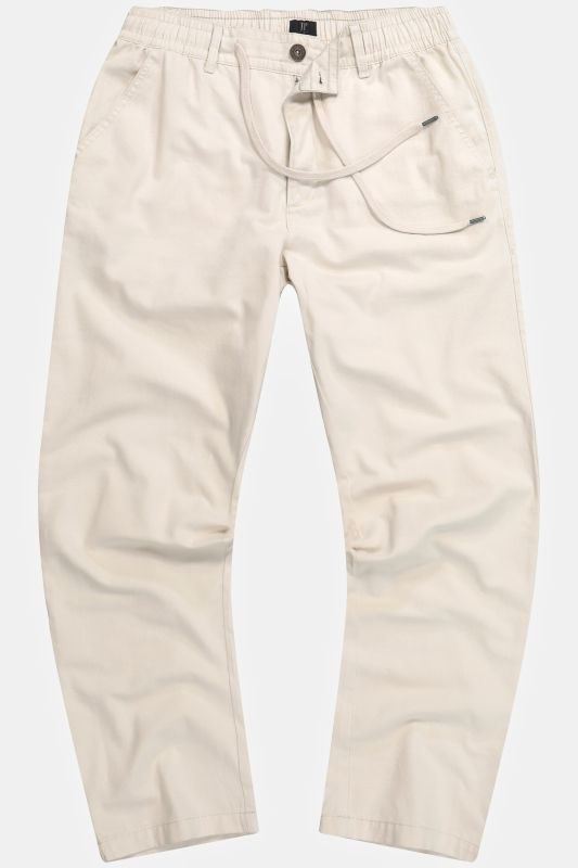 Linen-effect trousers