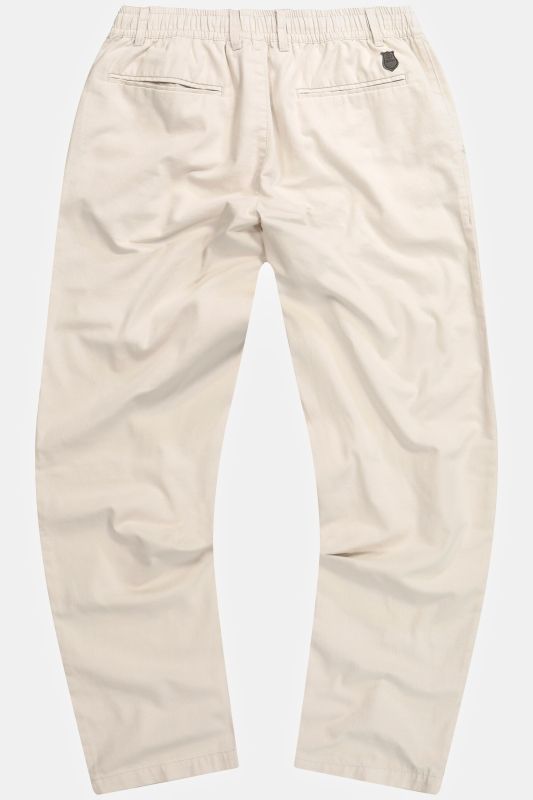 Linen-effect trousers