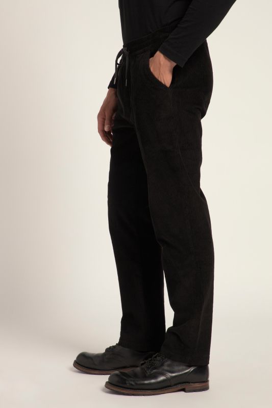 Corduroy trousers, modern fit, elasticated waist
