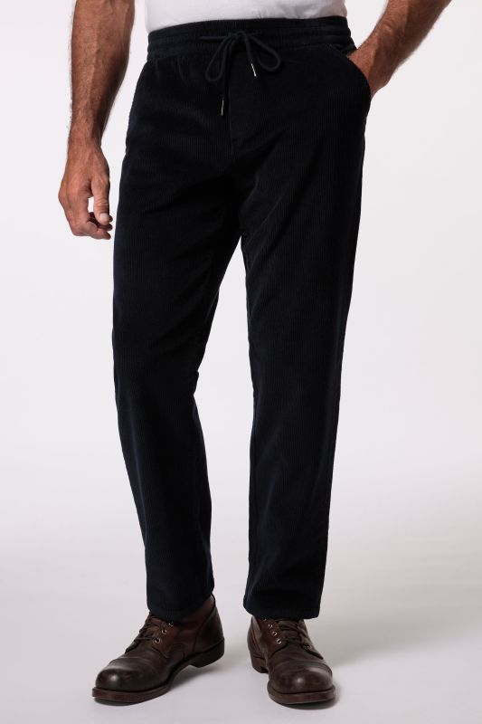 Corduroy trousers, modern fit, elasticated waist
