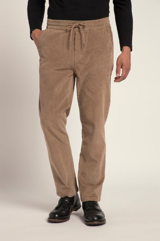 Corduroy trousers, modern fit, elasticated waist