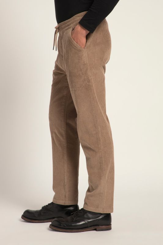 Corduroy trousers, modern fit, elasticated waist
