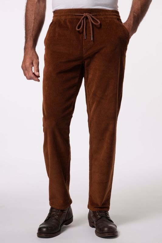 Corduroy trousers, modern fit, elasticated waist