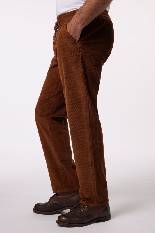 Corduroy trousers, modern fit, elasticated waist