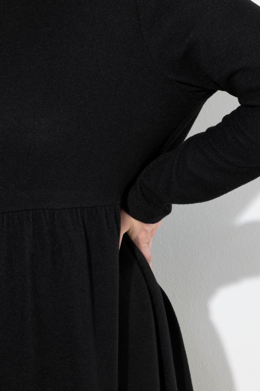 Long Sleeve Troyer Collar Dress