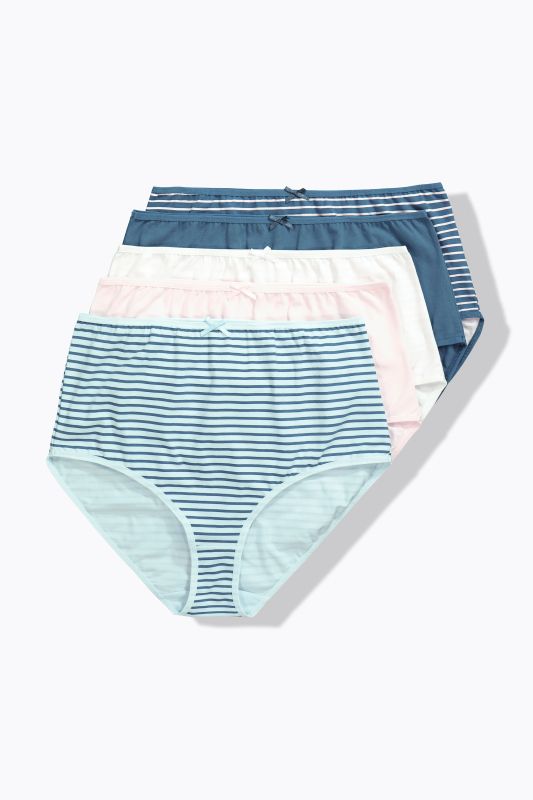 5 Pack Maxi Briefs- Stripes