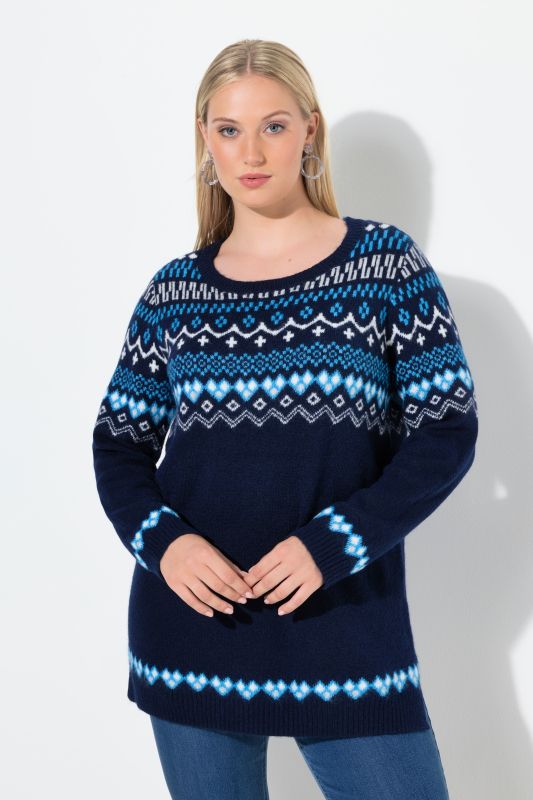 Norwegian Style Pastel Tone Long Sleeve Sweater