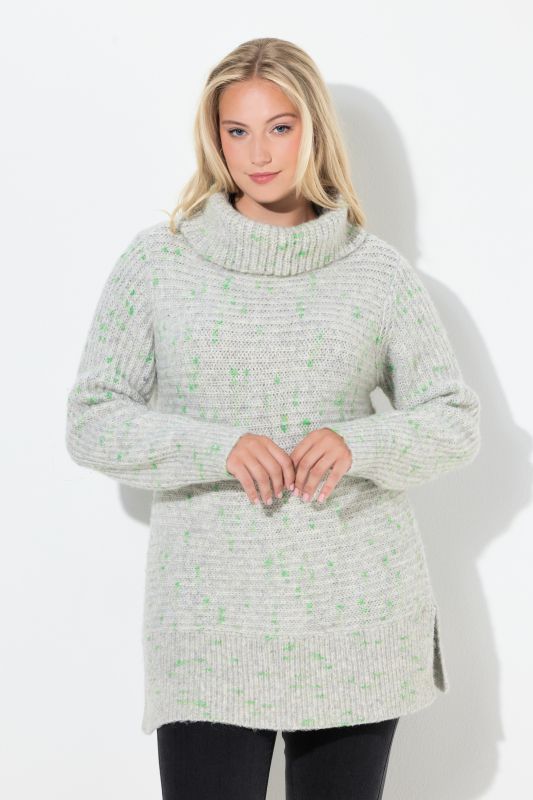 Space Yarn Oversized Turtleneck Sweater