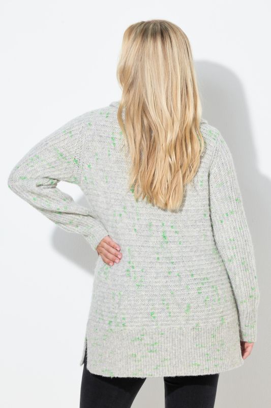 Space Yarn Oversized Turtleneck Sweater