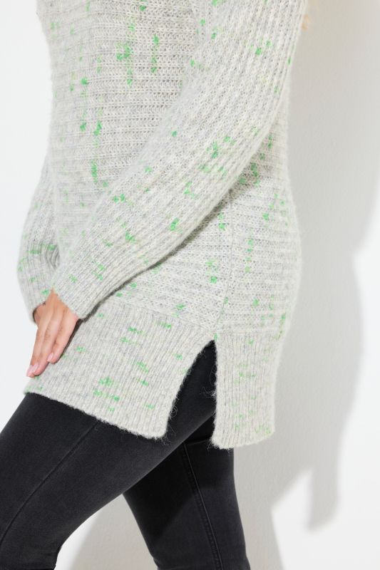 Space Yarn Oversized Turtleneck Sweater