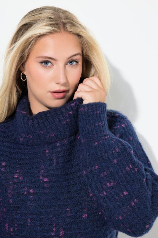 Space Yarn Oversized Turtleneck Sweater