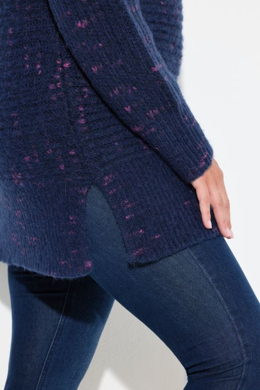 Space Yarn Oversized Turtleneck Sweater