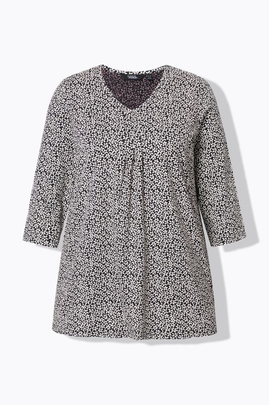 Floral A-Line 3/4 Sleeve Tee