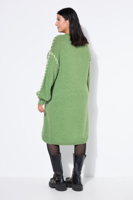 Oversized Seam Long Sleeve Sweater Dress