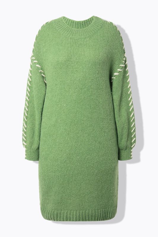 Oversized Seam Long Sleeve Sweater Dress