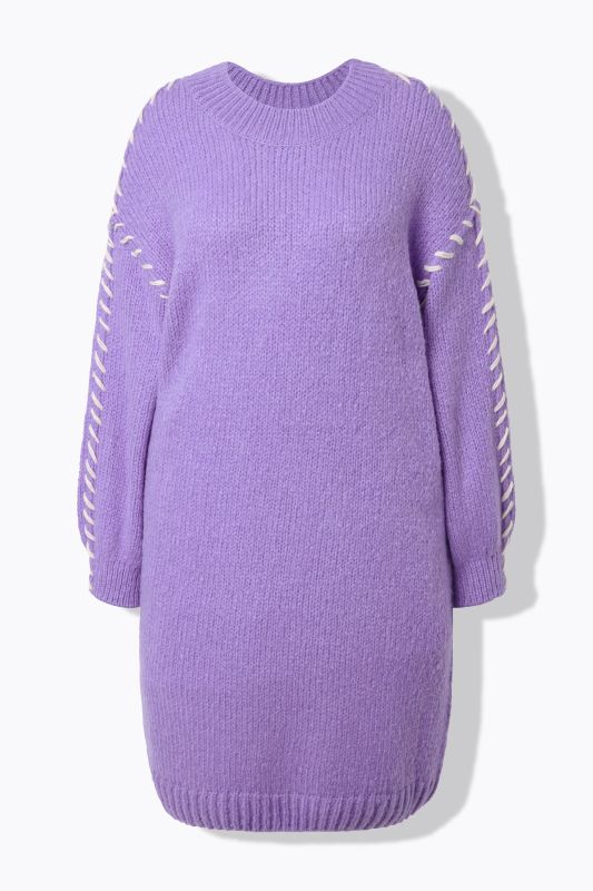 Oversized Seam Long Sleeve Sweater Dress