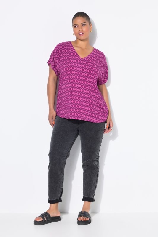 Дънки тип Mom с пран ефект