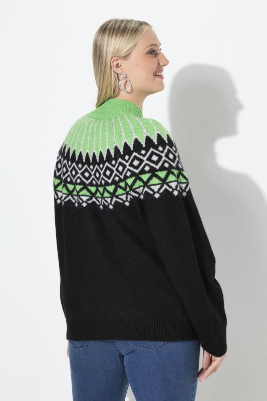 Жилетка плетена с алпийски райета