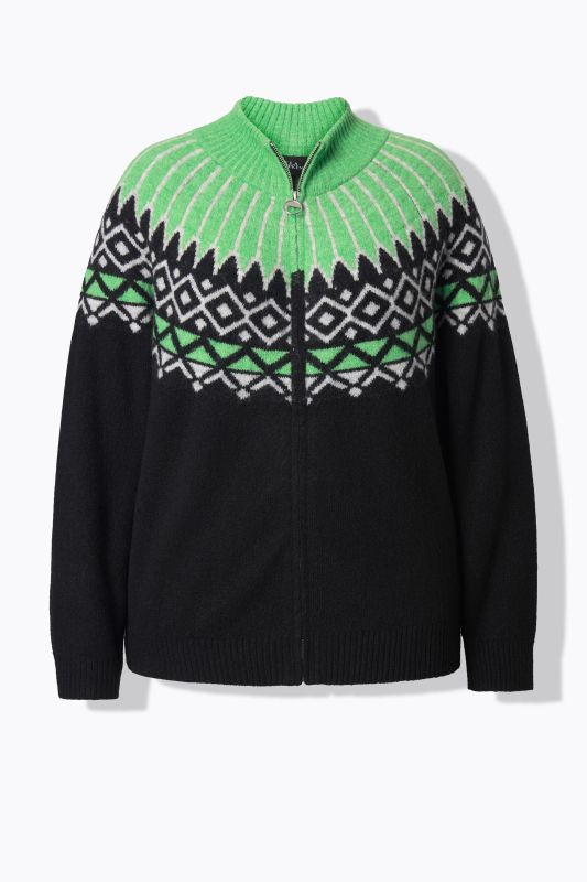 Жилетка плетена с алпийски райета