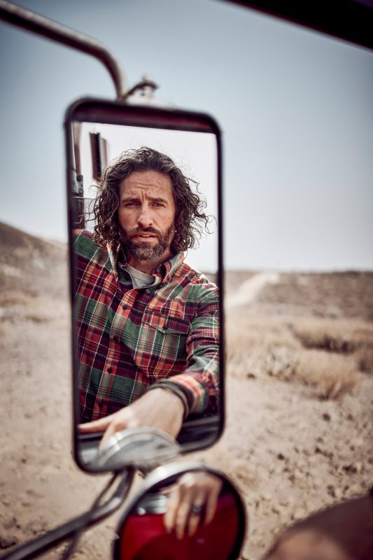 Linen blend check shirt