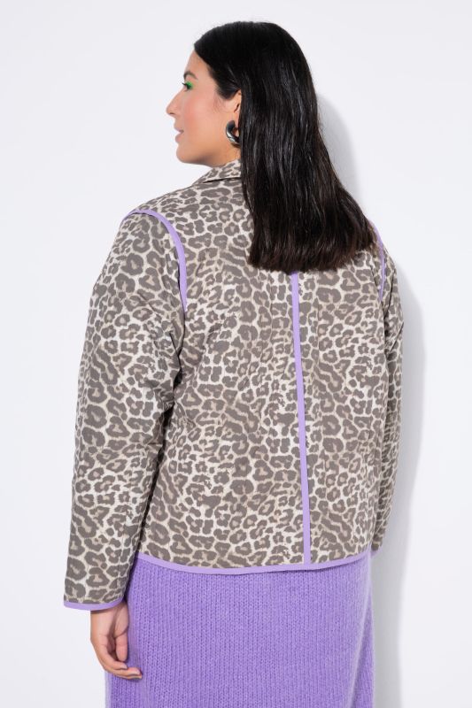 Leopard quilted jacket