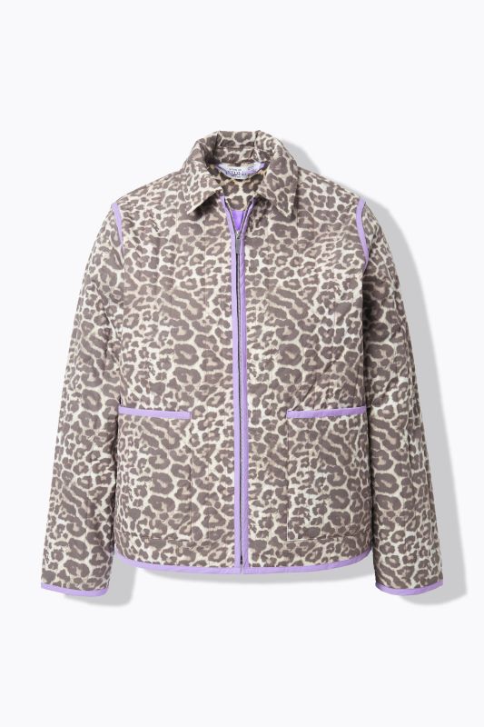 Leopard quilted jacket