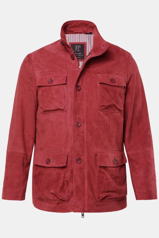 Leather field jacket