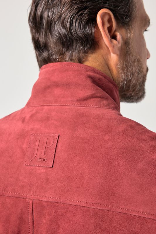 Leather field jacket