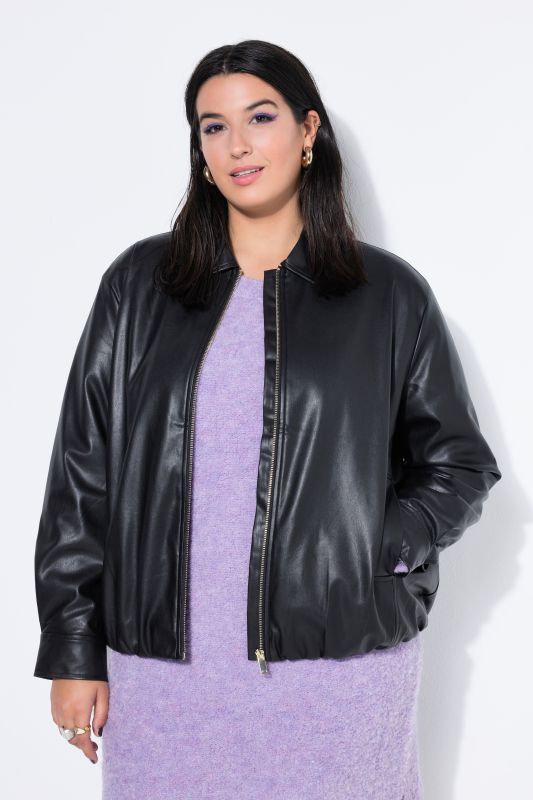 Leather-look blouson