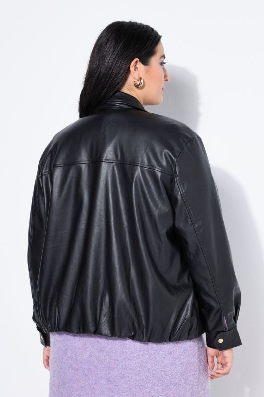 Leather-look blouson