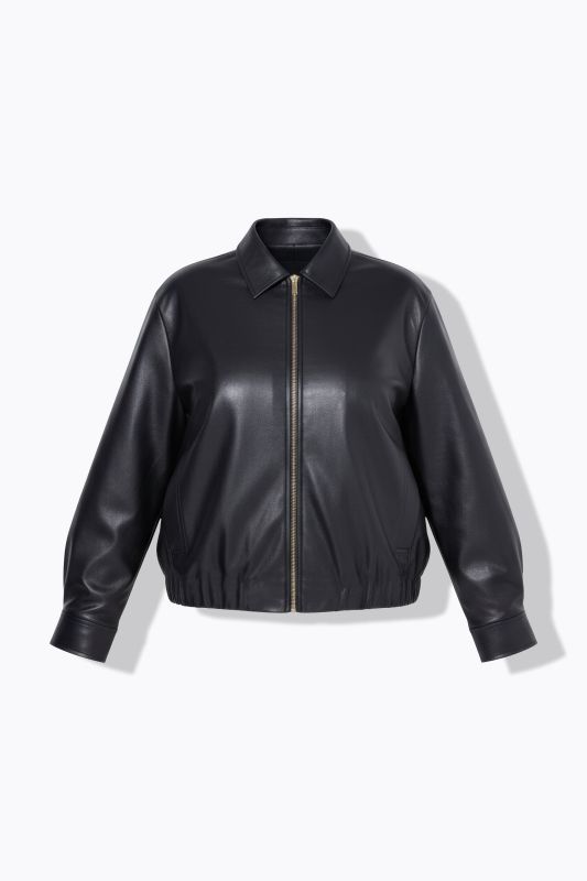 Leather-look blouson