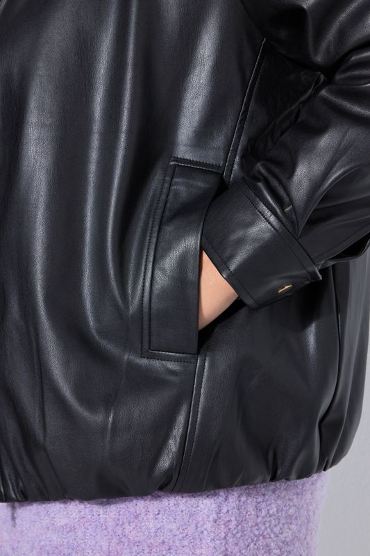 Leather-look blouson