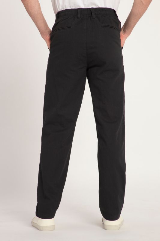 Linen-effect trousers