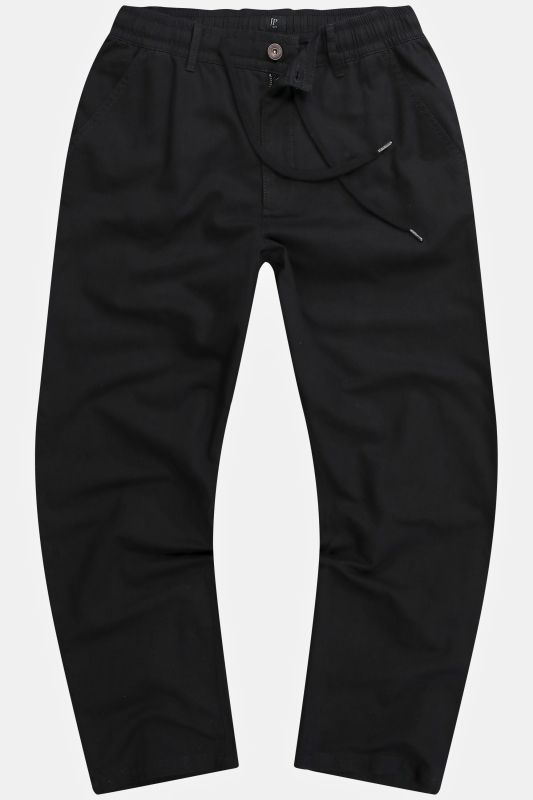 Linen-effect trousers