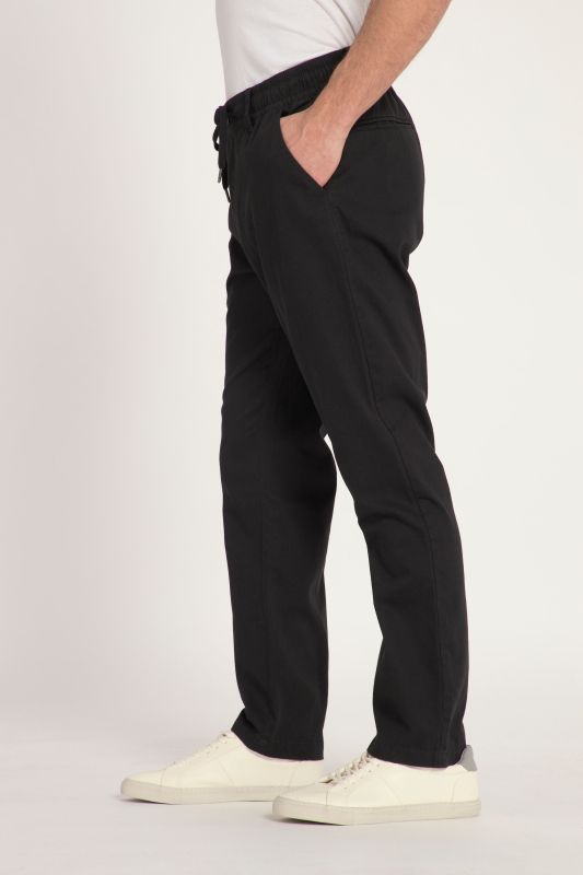 Linen-effect trousers